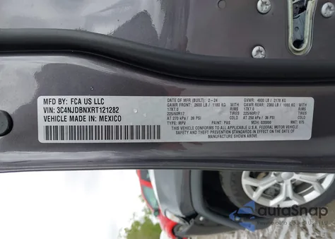 2024 Jeep Compass Latitude 4X4 из США, поврежденный, VIN 3C4NJDBNXRT121282